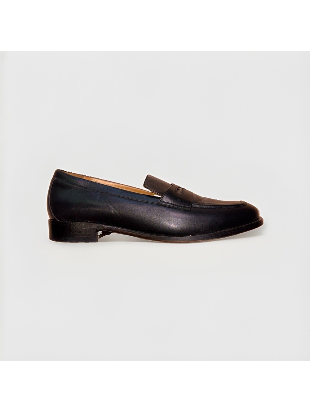 Beckett Simonon Women’s 7 Black Leather Penny Loafers Dress Shoes Handmade
